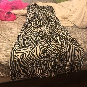 Long zebra dress